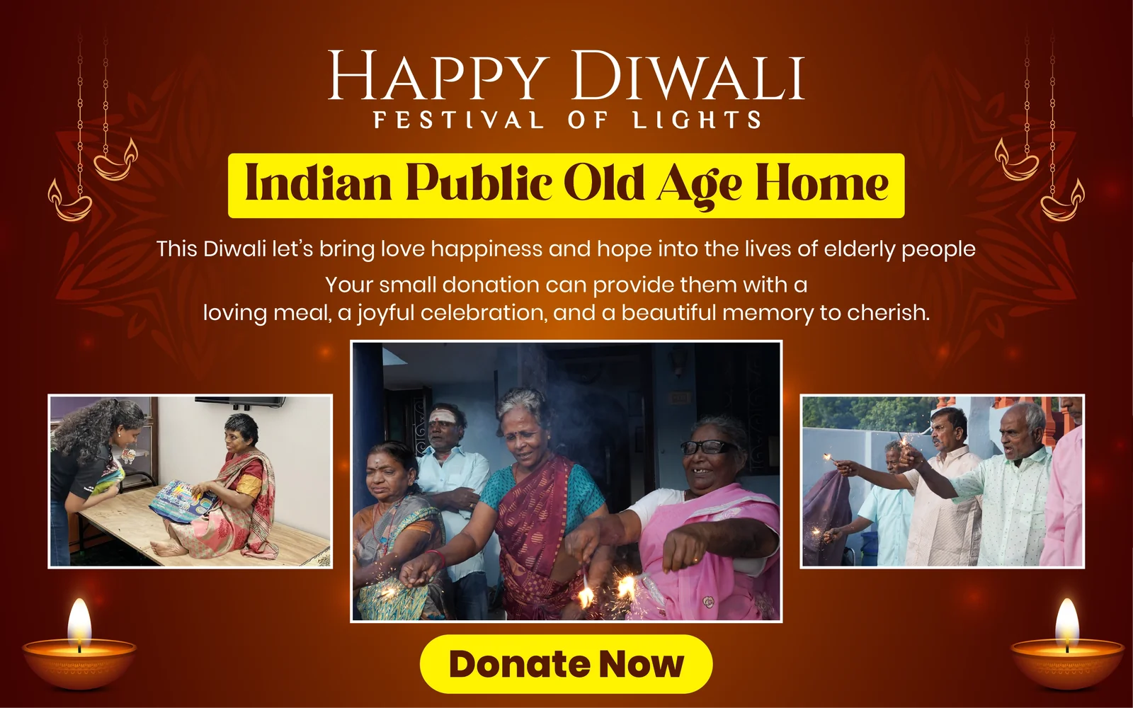 Diwali for Our Old-Age home, Indian Public Foundation